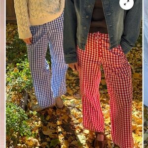 Sonderhaus Red Gingham Perfect Pant